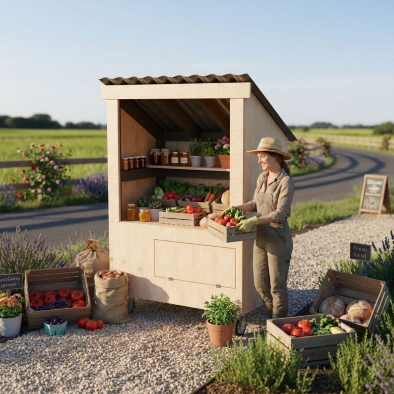 DIY Roadside Farmstand Plans PDF | Mobile Bakery Cart Guide