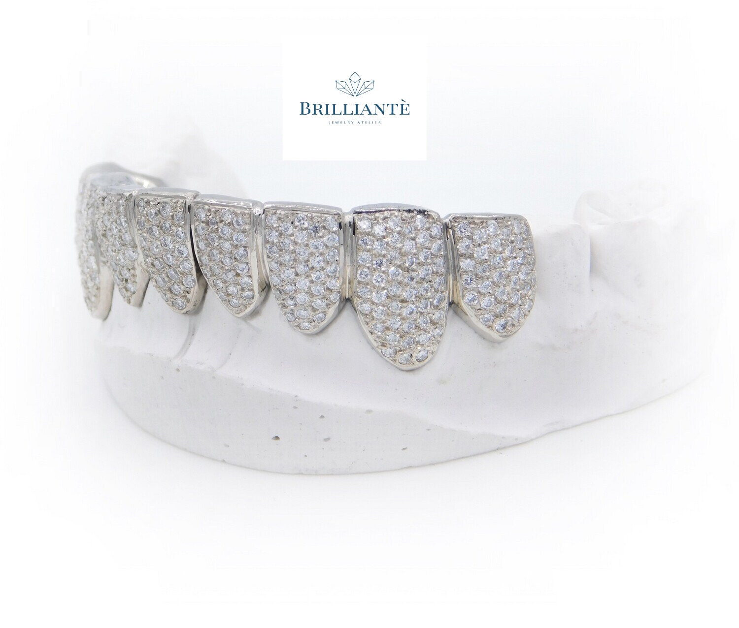 Gold Moissanite Diamond Grillz Top and Bottom Grillz Set ICY Etsy