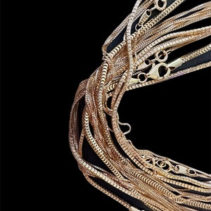 18k yellow gold box chain