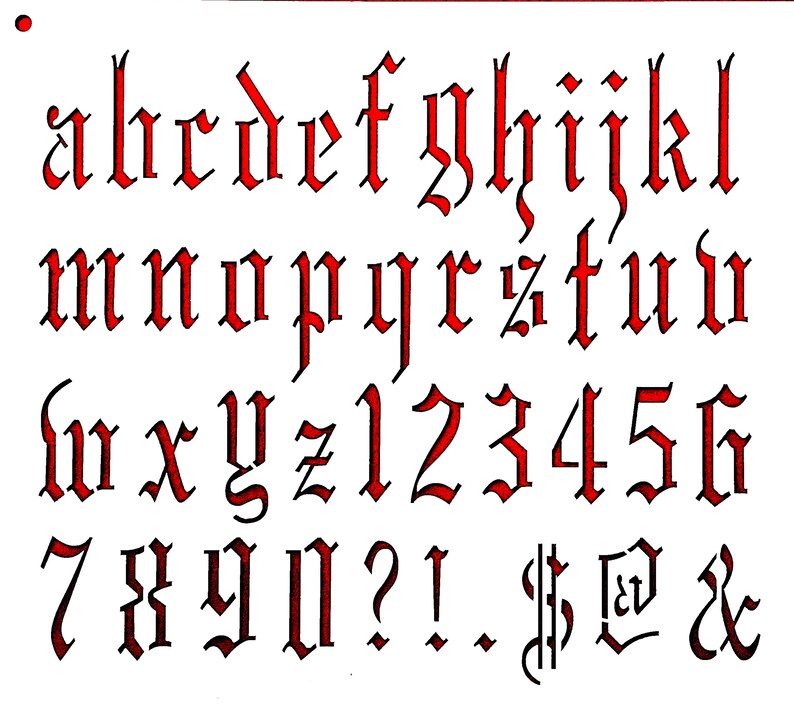 Stencil 2 Educational Templates Alphabet Letter Numbers Symbols Signs ...