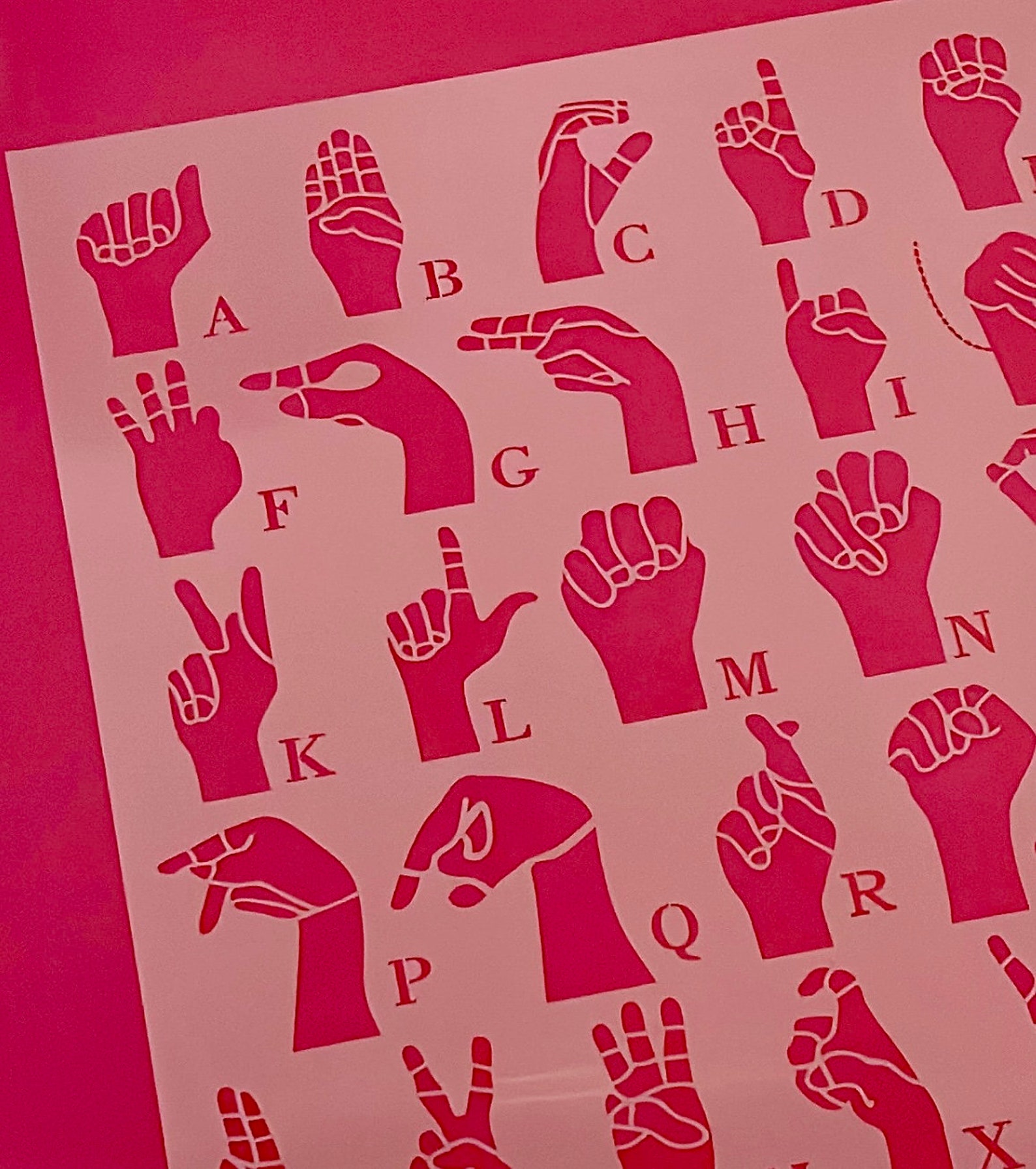 Educational Stencil Templates. Alphabet Letter Numbers Symbols & Signs ...