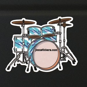 Jazz Drums 3&quot; Sticker