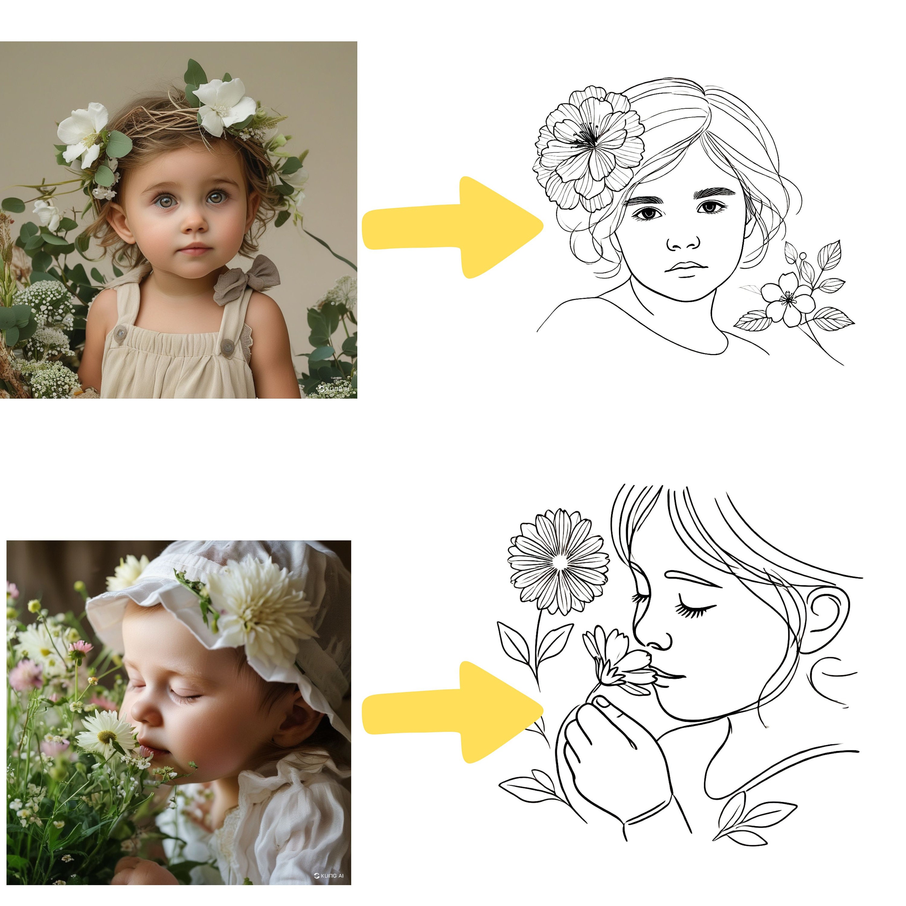 Contour portrait - Etsy België, image size:3000x3000