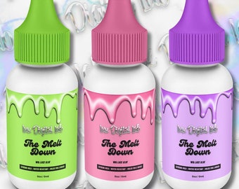 Gooey Drip bearbeitbare Spitzenkleber-Etikettenvorlage