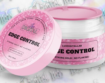 Pink Diamond Edge Control Label Template