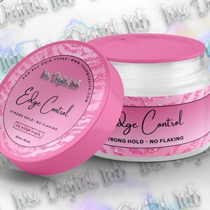 Pink Glitter Zebra Print EDGE CONTROL Label Template