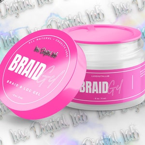 Braid Gel & Edge Control Label Template