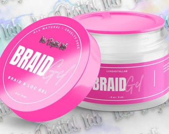 Braid Gel & Edge Control Etikettvorlage