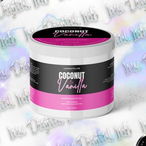 Pink & Schwarz Body Butter Label Vorlage