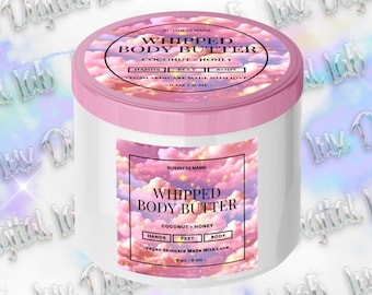 Dreamy Clouds Body Butter Label Template