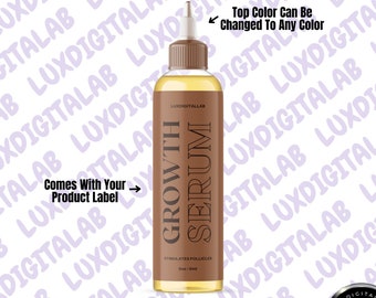 Professional Custom 3D 4oz Growth Oil Product Mockup, Cosmetic Mockup, Beauty Product 3D Model