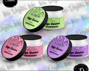 Gooey Drip Edge Control Label Template