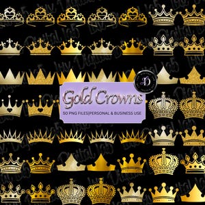 Gold Crowns PNG Clip Art