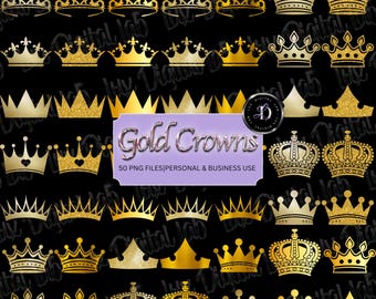 Gold Crowns PNG Clip Art