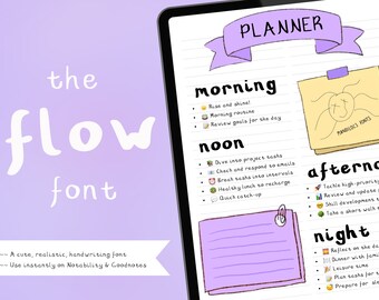 Lot de polices Flow | Polices manuscrites pour la prise de notes et la conception