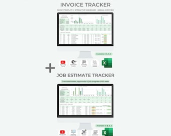 Small Business Essential Bundle | Invoice Tracker | Job Estimate Tracker | Excel