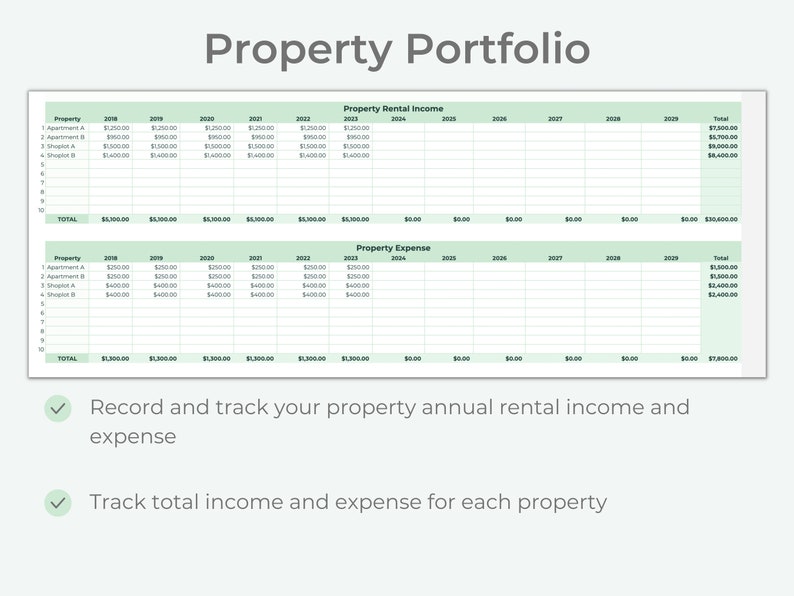 Rental Bookkeeping Spreadsheet | Property Management Google Sheets (Digital Download) image 6