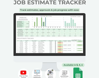 Job Estimate Tracker | Google Sheets Template (Digital Download)