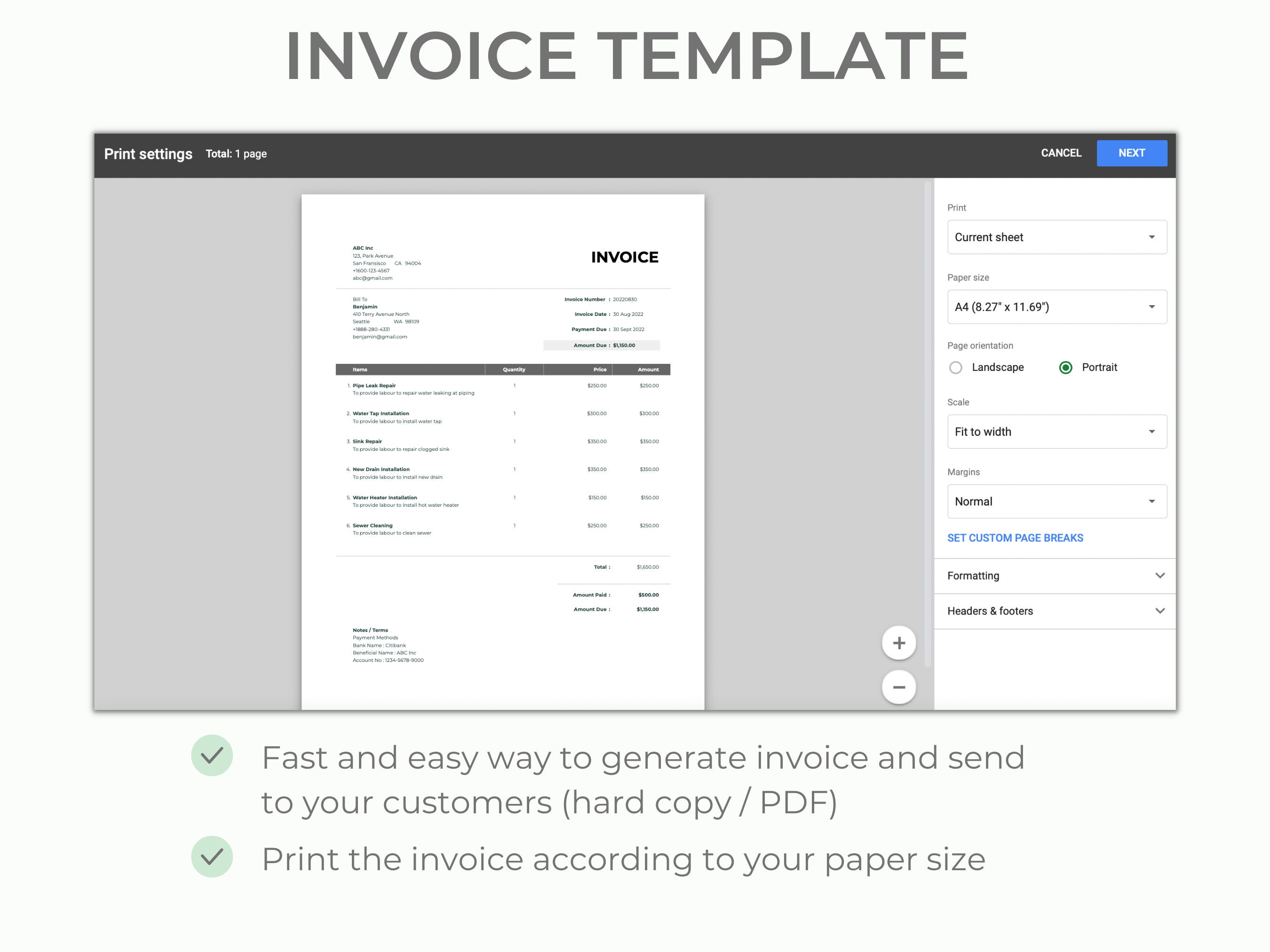 Invoice Tracker Spreadsheet | Google Sheets Template (digital Download ...