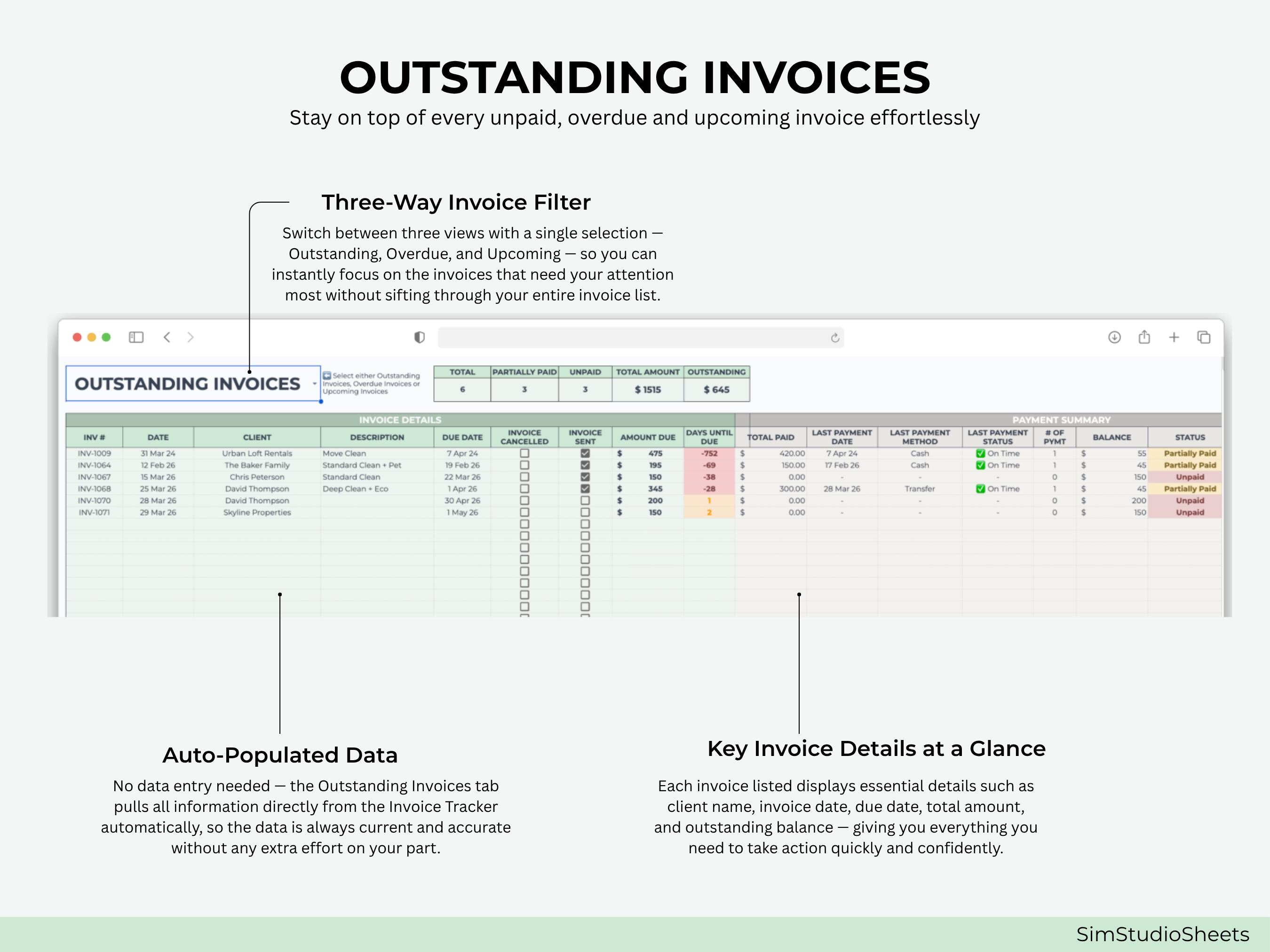 Invoice & Payment Tracker With Invoice Generator | Track Clients ...