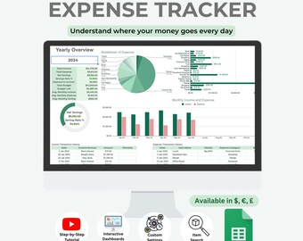 Personal Expense Tracker | Bookkeeping | Google Sheets