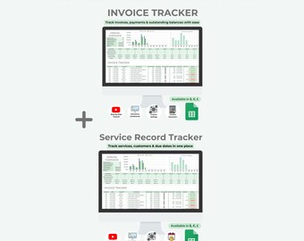 Small Business Essential Bundle | Invoice Tracker | Customer Service Record Tracker | Google Sheets