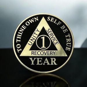 Chip de sobriedad personalizado: moneda con medallón grabado con oración de serenidad: monedas de latón o acero inoxidable