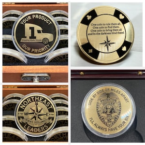Customize Your Own Brass Coins Personalized Engraved Challenge Coin Gifts For Him or Gift For Her