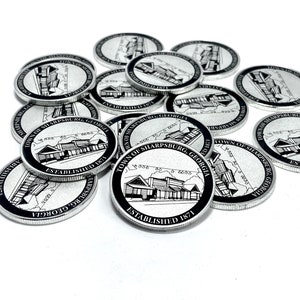 Black & White Oval Coin Holders 2 units, Keep Coins & small items, Made  in USA