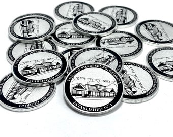 1.5" BULK Design Your Own Silver Coins Personalized Engraved Silver Challenge Coins Promotional Gifts, Awards, Corporate Ideas 5-10-15-25-50