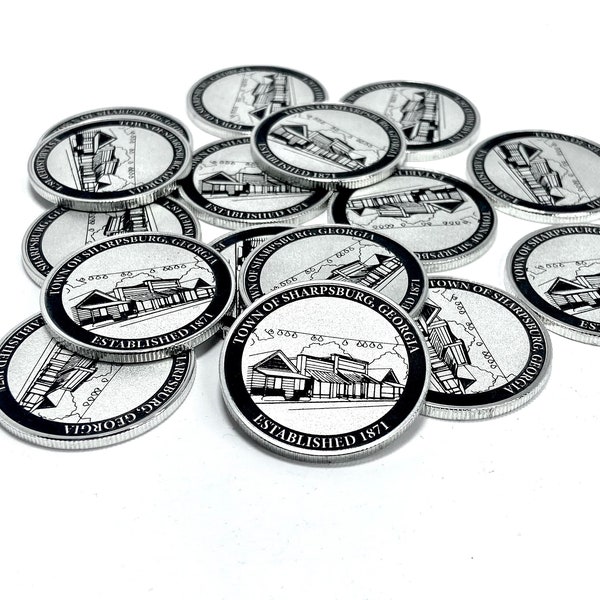 1.5" BULK Design Your Own Silver Coins Personalized Engraved Silver Challenge Coins Promotional Gifts, Awards, Corporate Ideas 5-10-15-25-50