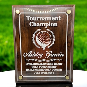 Design Your Own Plaques Personalized Engraved Wooden Acrylic Recognition & Trophy Awards Sign, Gifts For Him Gifts For Her-3 Sizes -2 Colors