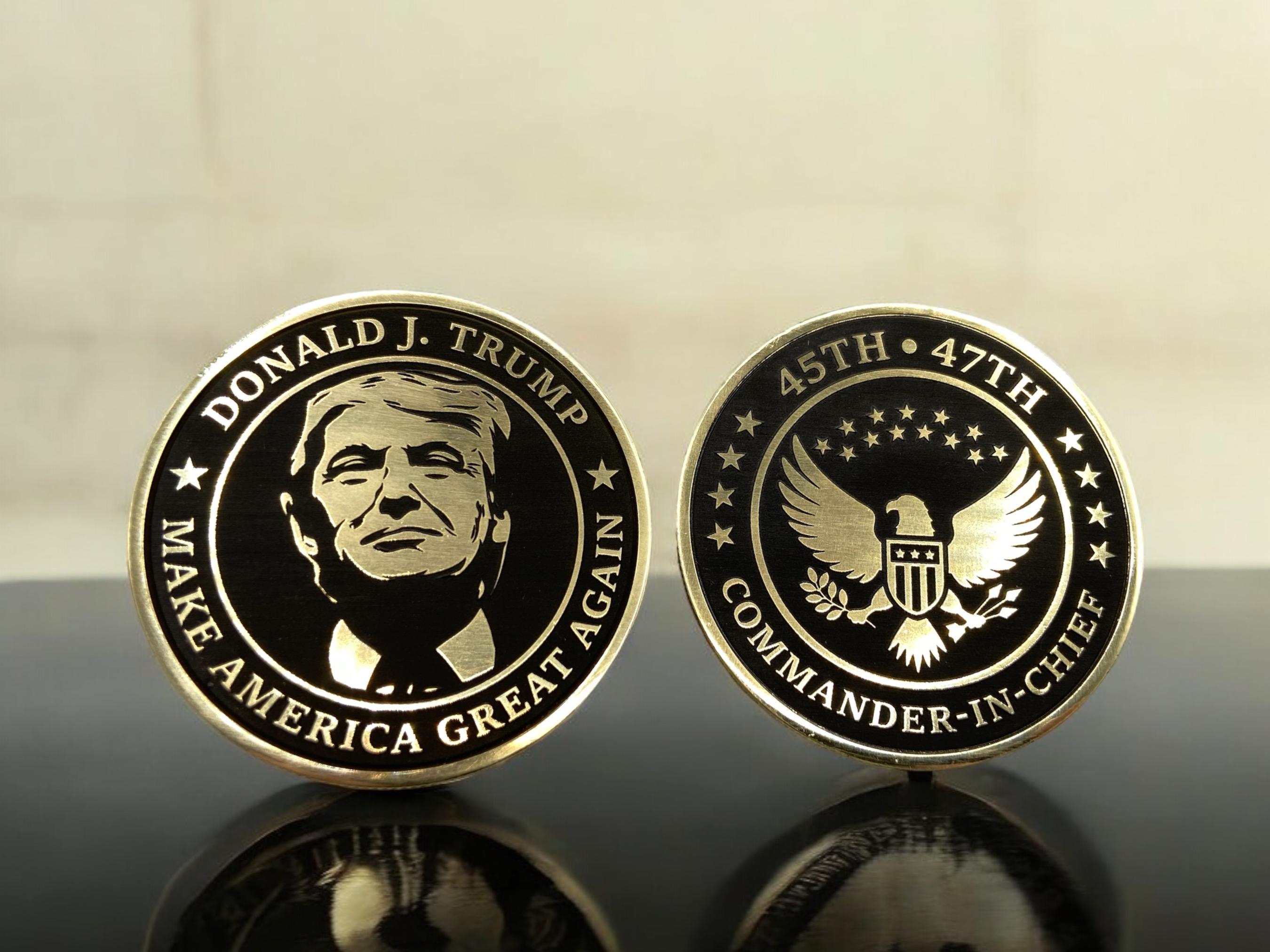 Donald Trump Coin Collection Set of 3 Engraved Presidential