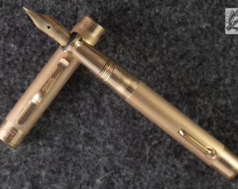 Restored Wahl Gold-Filled Colonial Fountain Pen - c. 1920s - Wahl #3 14k Nib - Vintage Fountain Pen