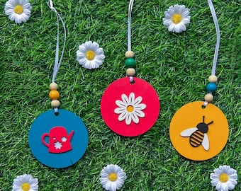 Spring Tree Ornament Set, Handmade Seasonal Decor, Tiered Tray Decor