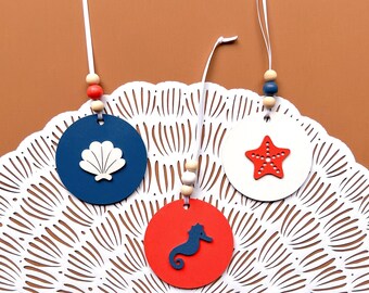 Summer Ornaments for Tree, Coastal Decor, Summer Home Decor, Coastal Christmas Ornament, Beach Home Decor, Coastal Ornaments, Beach Ornament
