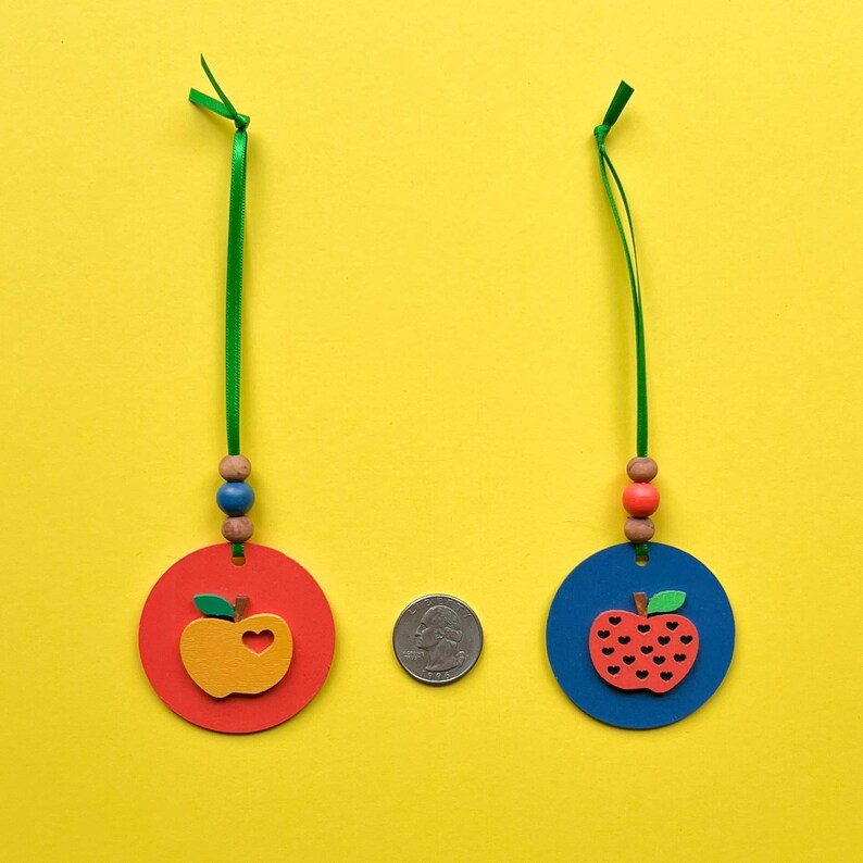 Apple Kitchen Decor, Fall Tiered Tray Decor, Handmade Fall Ornaments