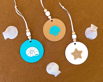 Summer Ornaments for Tree, Coastal Decor, Summer Home Decor, Coastal Christmas Ornament, Beach Home Decor, Coastal Ornaments, Beach Ornament