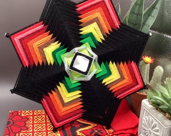 Tzicuri Ojo de Dios Huichol, Mandala, Tejidos Sagrados