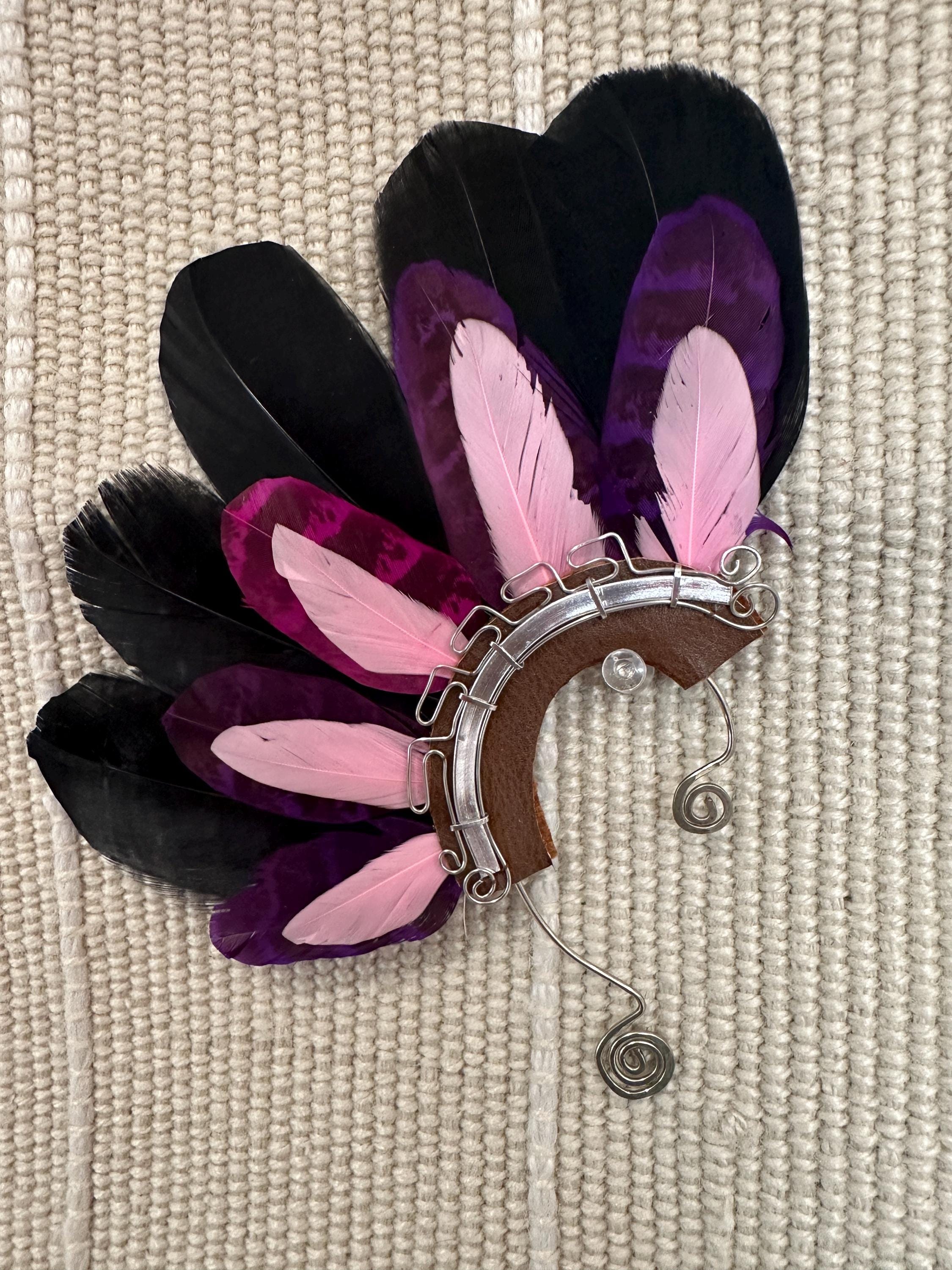 Feather Ear Cuff, Handmade Jewelry, Joyeria Artesanal, Bohemian Ear ...