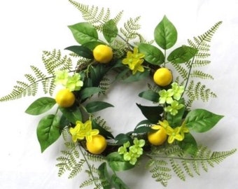 Lemon wreath, Summer Wreath, Lemon Decor, Spring Wreath, Lemon Vine Wreath, Lemon Kitchen Wall Deco, Friends Gift, Lemons, Home decor