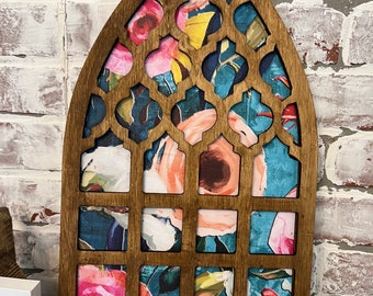 Wall Wooden Arch Hanger, wooden wall arch, Vintage, Farmhouse Arch, Window Cathedral Frame,