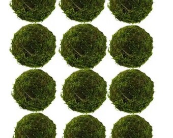 Moss balls, decorative moss balls, 2in moss balls, decorative balls, handmade moss balls, moss balls bowls, decorative centerpieces balls