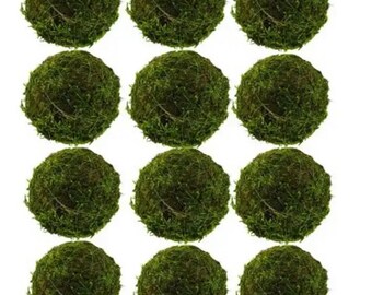 Moss balls, decorative moss balls, 2in moss balls, decorative balls, handmade moss balls, moss balls bowls, decorative centerpieces balls