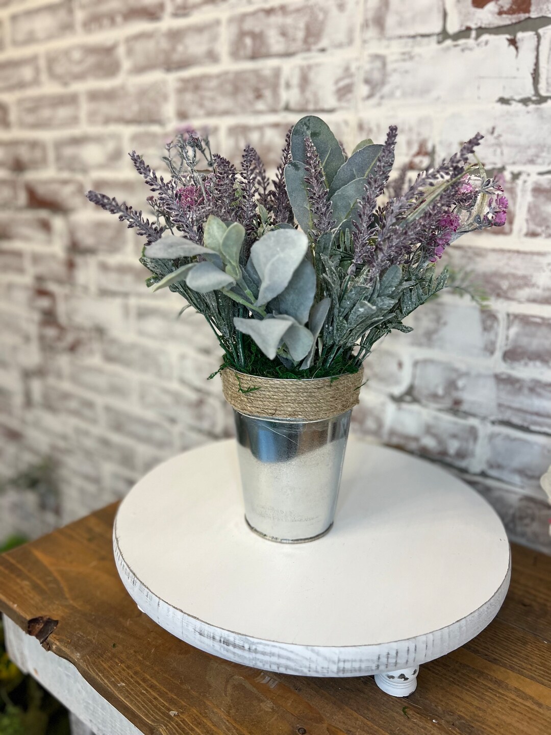 Lavender and Lambs Ear Floral Arrangement, Everyday Arrangement, Spring ...