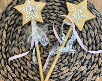 Wood wands, Star sequin, Fairy wands, Girls birthday party