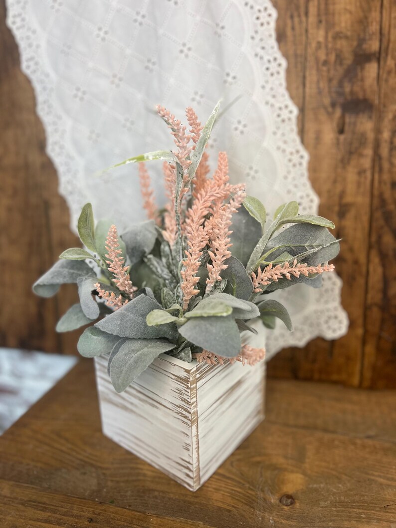 Floral Arrangement Centerpiece Lambs Ear And Pink Florals Spring floral-arrangement-centerpiece-lambs-ear-and-pink-florals-spring