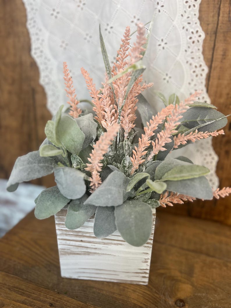 Floral Arrangement Centerpiece Lambs Ear And Pink Florals Spring floral-arrangement-centerpiece-lambs-ear-and-pink-florals-spring