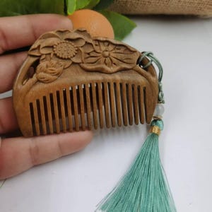Natural wooden Handmade Comb combs for Beard Hair Mustache Men&Women,Eco-Friendly Grooming Solution Anti-static comb craft, Travel-Friendly