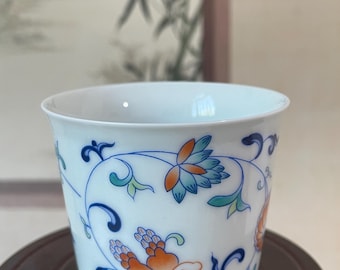 Exquisite Hand-Painted Porcelain Tea cup – Floral Ceramic Gongfu Tea Cup, Chinese Style Coffee cup .
